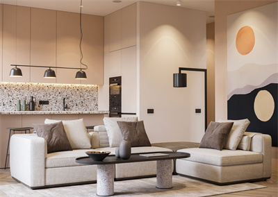 橙色系的经典搭配，温馨而舒适